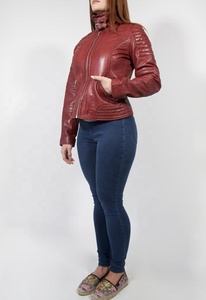 Chaqueta de carreras de alta calidad para mujer, estilo motorista, ropa de calle con cremallera, prendas de vestir exteriores de cuero, ajuste personalizado, moda de cuero para mujer - Product Image 4