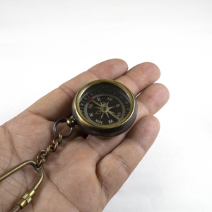 Llavero pequeño de brújula Náutica de Metal de latón, lazo de pisapapeles marino, regalo corporativo, llaveros y mosquetones promocionales - Product Image 5