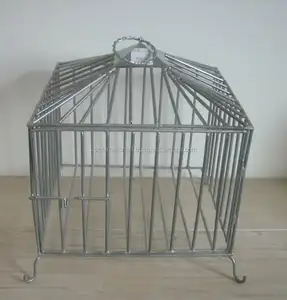 Metal Antique Decorative Small Round Pet Bird Cages Carriers Houses