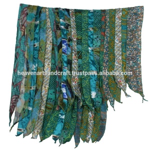 Sale <b>Vintage</b> Indian Sari Indian Sari Patches Reversible <b>Scarf</b> Colorful Striped <b>Scarf</b> <b>Vintage</b> <b>Silk</b> Panel Sari <b>Vintage</b> Assorted - Product Image 3