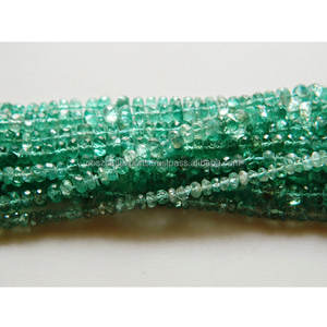 Perles rondes facettées en apatite bleue de 5 mm, brin de 15 pouces, perles de pierres précieuses - Product Image 2