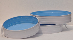 Bandeja de Metal para servir comida/fruta, bandeja de hojalata de doble tono para uso en cocina, hogar, Hotel, boda, fabricante al por mayor, nuevos diseños - Product Image 3