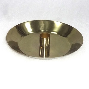 Bougeoir rond plaqué or, 20 pièces, support décoratif pour la décoration de la maison, de restaurant, d'hôtel - Product Image 1