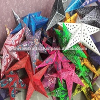 Lanternes en papier écologiques de 60 cm, couleurs mélangées, pour la décoration de Noël, prix bas, vente en gros, lot en provenance d'Inde