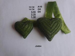 Venta caliente de cuentas de vidrio en forma de corazón verde oscuro para adorno de árbol de Navidad disponible en todos los colores y tamaños - Product Image 2