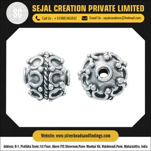 Perles en vrac en métal de couleur argent antique 925 en gros pour la fabrication de bijoux - Product Image 2