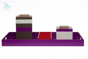 Vietnam Plateau En Bambou Laqué. Laque Plateau de Service Avec Couleur Demandée - Product Image 5