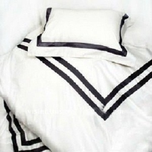 Black Striped Square <b>Cushion</b> Covers & Pillow Cases Handmade <b>Indian</b> Handwork Polyester/Cotton 16x16 Inches Customizable - Product Image 1