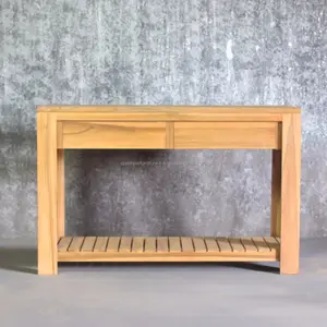 柚木木制控制台桌子抽屉从印尼家具厂