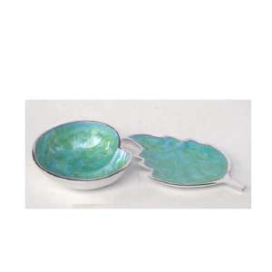 High Quality Two Tone <b>Blue</b> and Green Enamel on Cast Aluminum <b>Bowl</b> with Food Safe Enamel Serving <b>Bowl</b> Home Decor - Product Image 5