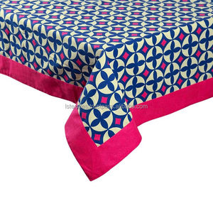 Mantel redondo de algodón liso para boda, mantel Oxford para hotel, Impresión de comercio personalizado, impreso en 3D, manteles de comedor de cocina usados a la venta - Product Image 1