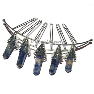 Lapis Lazuli ชุดของขวัญทางธุรกิจ5ชิ้นปากกาเทคนิคการแกะสลักมงกุฎคริสตัลสีเงินแกะสลักด้วยมือ - Product Image 1