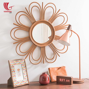 Decorativo espejo de mimbre para casa de mimbre, espejo de la pared - Product Image 1