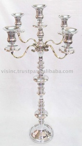 Silver Aluminum Handmade <b>Candelabra</b> with New Design for Weddings - Product Image 2
