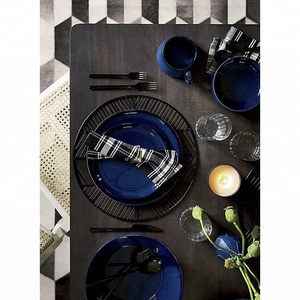 Charger <b>Plate</b> Dishes & <b>Plates</b> Home Hotel Restaurant Wedding Party Home <b>Black</b> Round Shape Tasting Dish Metal Iron 14.5" Dia - Product Image 2