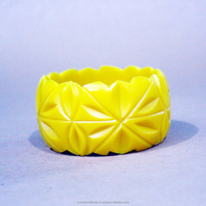 Joyería Retro Vintage de Baquelita Tallada Ancha al por Mayor - Product Image 6