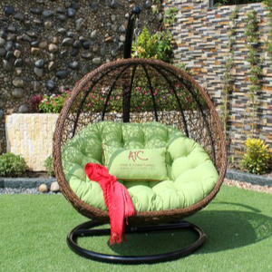 Easy — Double chaise à bascule en rotin, hamac en Poly, style moderne, pour jardin extérieur - Product Image 1