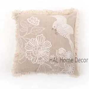 Wholesale Throw Pillow <b>Cover</b> Decorative <b>Sofa</b> Cushion <b>Cover</b>, Indian Handmade Custom Embroidered Square Pillow 18 X 18 - Product Image 1