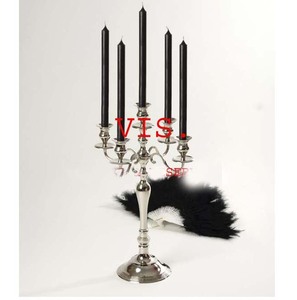 Candelabro de Aluminio Plateado de 5 Luces Hecho a Mano para Bodas y Fiestas, Centro de Mesa Metálico Decorativo, Modelo TVAKM 4627 - Product Image 1