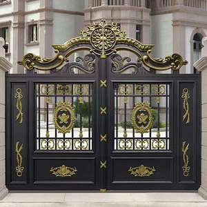 Popular negro puertas correderas de hierro forjado puerta de la Casa de la parrilla de diseños - Product Image 6
