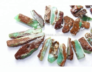 Cuentas ásperas de crisoprasa australiana natural de alta calidad - Product Image 2