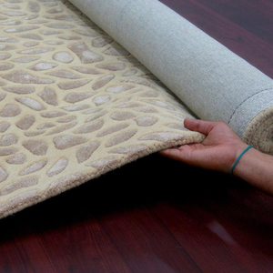 Alfombra de Pared a Pared de Lujo Personalizada, Beige, Hecha a Mano, con Antideslizante, 100% Lana + Seda, Diseño Abstracto Moderno para Hogar y Hotel - Product Image 1