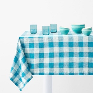 Nappe en coton biologique à carreaux, accessoires de Table personnalisés en coton certifié, Orange, rose - Product Image 4