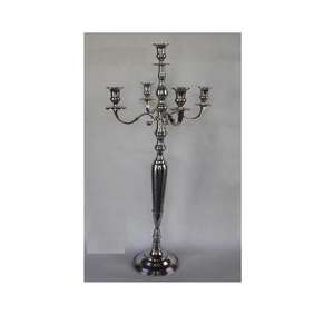 Candelabro de Aluminio Fundido de 106 cm de Alto, Pulido Espejo, 5 Brazos, Portavelas, Decoración de Mesa para Bodas, Decoración del Hogar - Product Image 3