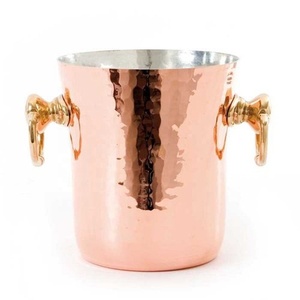 Cubo de hielo de cobre para champán, nuevo diseño, Cubo de helado de cobre puro, Enfriador de vino, acabado martillado, Cubo de tendencia superior - Product Image 4
