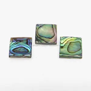 Natural Abalone Shell 12x12mm Square Cabochon 4.75 cts Loose Gemstone For Jewelry