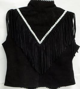 Chaleco de cuero trenzado con flecos, estilo occidental, indio, Vintage - Product Image 3