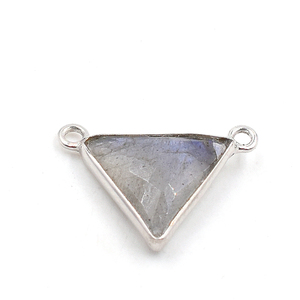 Labradorita Triángulo Forma 925 Bisel de plata esterlina Colgante plateado Fabricación de joyas hechas a mano - Product Image 4