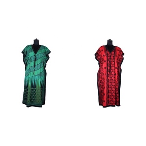 Venta al por mayor el Islam patrón de ropa musulmana Plus tamaño Maxi Kaftan corto vestido - Product Image 1