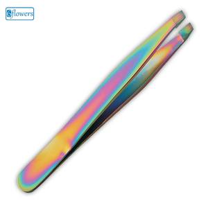 Pince à épiler d'extension de cils à pointe inclinée pour une utilisation en beauté - Product Image 1