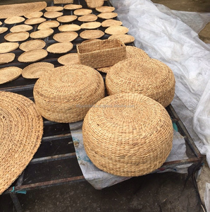 Maison Tabouret et Pouf Utilisation Spécifique et Meubles De Maison-Ronde canne Ottoman Rond À Jacinthe D'eau ottoman - Product Image 2