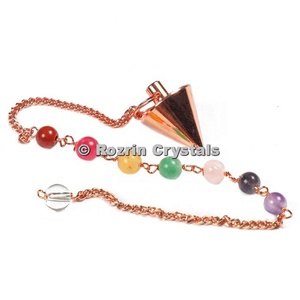 Fournisseur de pendule cône en cuivre en laiton avec chaîne Chakra | Achat de pendule cône en cuivre en laiton - Product Image 1
