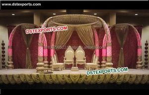 Mandap de Boda Real Tallado a Mano de Diseño Exclusivo, Jhrokha Maharani, Mandap Dulhan 2026, Venta en Australia, Decoración para Eventos - Product Image 4