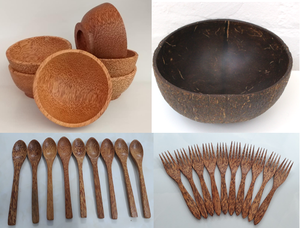 Bol de noix de coco naturel de noix de coco bol en bois, produits étonnants pour la vie verte - Product Image 5