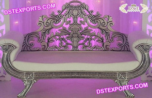 โซฟางานแต่งหรูหราสไตล์ฝรั่งเศสแกะสลักสีทองสำหรับเตียงคิงแอนด์ควีน - Product Image 2