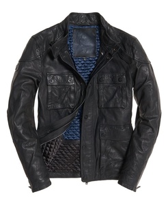 Veste en cuir pour hommes, 4 poches, vente en gros, - Product Image 1