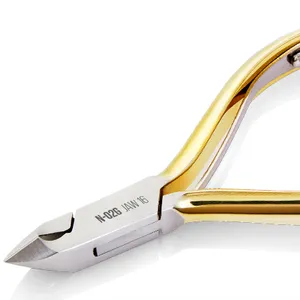 Nghia Beste Verkoop Export N-02G Roestvrij Staal Goud Afgewerkte Nagelriem Nipper Roestvrijstalen Verzorgingsset Manicure Set