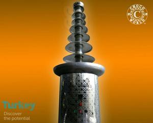 Fuente de chocolate comercial 8-Layer 304 Acero inoxidable Eléctrico 35kg Capacidad - Product Image 1