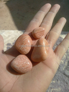 Dark <b>Green</b> <b>Moss</b> Agate Granite Pebbles Natural Stone Small Round Decorative Polish for Hotel Use Wholesale Price - Product Image 4