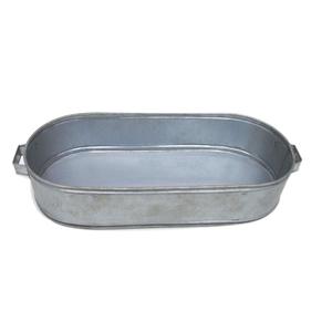 wholesale vintage style galvanized metal square tub planter <b>pot</b> with <b>stand</b> planter tub for home and garden decoration - Product Image 3