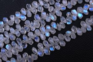 ลูกปัดพลอยสีรุ้งธรรมชาติทรงหยดน้ำตาสีฟ้าสำหรับงานทำมือ - Product Image 4