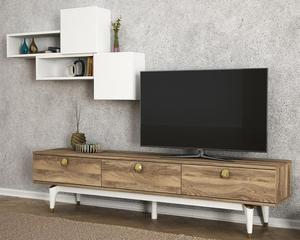Meilleur vendeur turc, design moderne exclusif de luxe, meuble TV en bois de noyer, panneau en aggloméré pour salon et bureau à domicile - Product Image 1
