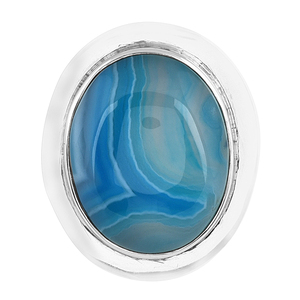 Oval Shape Botswana Agate Gemstone 925 <b>Sterling</b> <b>Silver</b> Oval <b>Ring</b> Jewelry Classic Style <b>Silver</b> Plated Fashionable <b>Ring</b> for Unisex - Product Image 2