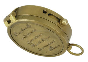 Brújula de latón de 2 pulgadas de inspiración antigua con pantalla de esfera de puntero y estuche de cuero accesorios de viaje artesanía Calvin - Product Image 5