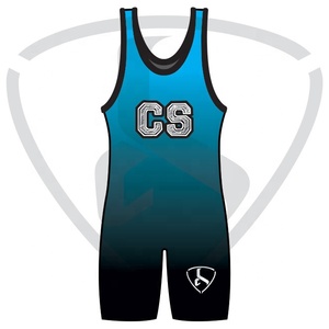 High quality sublimated cheap wholesale weightlifting <b>vest</b> weightlifting suit Custom wrestling singlet - Product Image 1