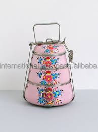 กล่องเหล็กสแตนเลสทรงกลมพลาสติกพกพากล่องอาหารกลางวัน2ชั้นกล่องเหล็กสำหรับใส่อาหาร - Product Image 3